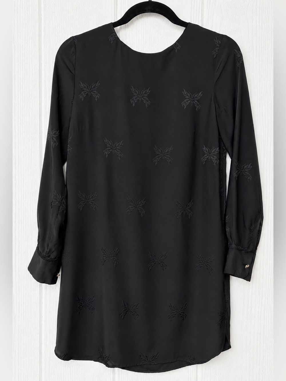 Zadig & Voltaire Rive Jac Silk Cocktail Dress Black Size S